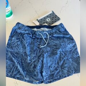 Peter Miller 
Blue Patterned Swim Shorts